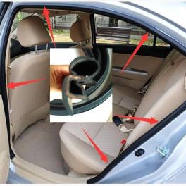 4 Pcs Set Trim, Front Door Opening Fits 03/1999-07/2005 Toyota Echo, Yaris Ncp1,Scp10