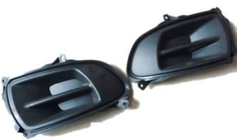 Pair Front Fog Light Blank Cover Fits 2007-2009 Kia Spectra