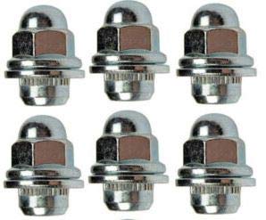 Wheel Lug Nuts - Set Of 6 - Fits Mitsubishi, Dodge, Chrysler