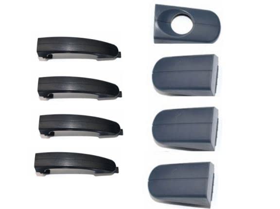 7PCS of Set  Exterior Outer Door Handle Smooth Fits Ford Focus MK2, 2005-2008