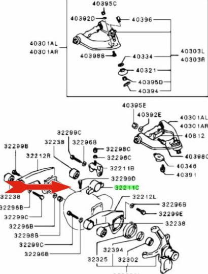 FRONT DIFF MOUNTING BRACKET FITS Mitsubishi PAJERO/MONTERO MK2 PAJERO/MONTERO SPORT DELICA TRUCK 1 T TRUCK MD