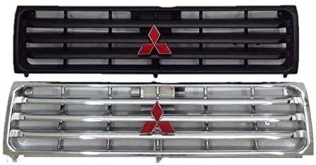 Chrome & Black Grille Grill Fits Mitsubishi Pajero Shogun Mk2 91-99