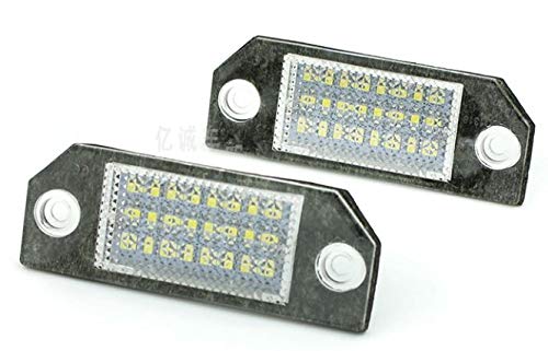 2 Pcs Led License Plate Light Fits FORD Mondeo Iii Mk3 2000-2007 FORD C-Max Focus 2003-2011