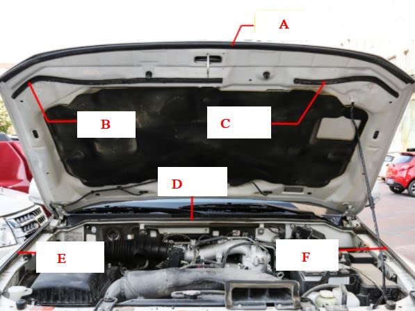 Hood WEATHERSTRIP Fits MITSUBISH Pajero IV (V8 W; V9 W) 2006-2009